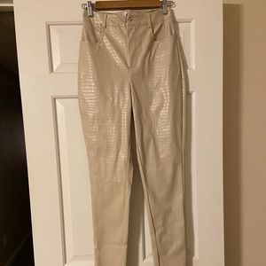 White Croc Pants